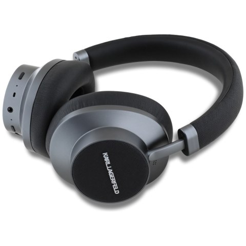 Karl Lagerfeld Saffiano Elongated - Bezprzewodowe słuchawki nauszne Bluetooth ANC + ENC (czarny) Karl Lagerfeld Saffiano Elongated - Bezprzewodowe słuchawki nauszne Bluetooth ANC + ENC (czarny)