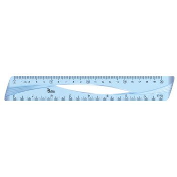 Linijka 20cm NIEBIESKA BL012-B TETIS