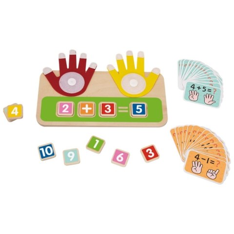 TOOKY TOY Drewniana Edukacyjna Zabawka do Nauki Liczenia na Palcach Dodawanie i Odejmowanie TOOKY TOY Drewniana Edukacyjna Zabawka do Nauki Liczenia na Palcach Dodawanie i Odejmowanie