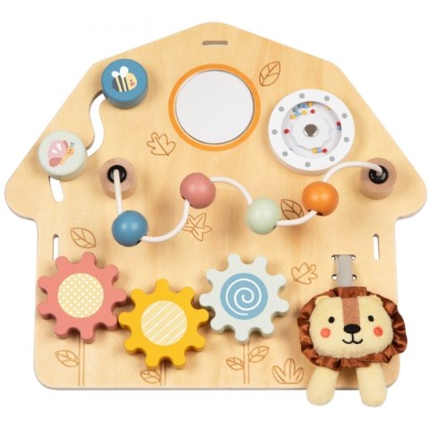 TOOKY TOY Duża Drewniana Tablica Manipulacyjna Domek - Centrum Aktywności TOOKY TOY Duża Drewniana Tablica Manipulacyjna Domek - Centrum Aktywności