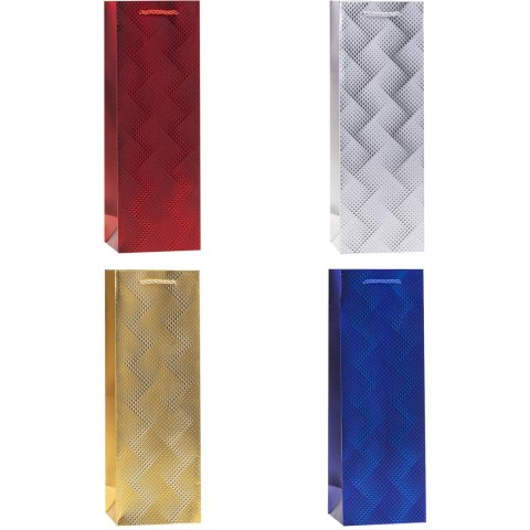Torebka prezentowa 12x35x9cm TBG-24158-BB emboss ROZETTE Torebka prezentowa 12x35x9cm TBG-24158-BB emboss ROZETTE