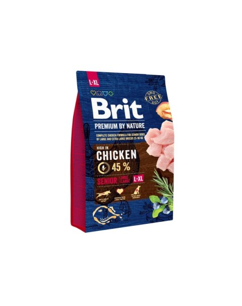 Brit Premium By Nature Senior L+XL Z Kurczakiem 3kg Brit Premium By Nature Senior L+XL Z Kurczakiem 3kg