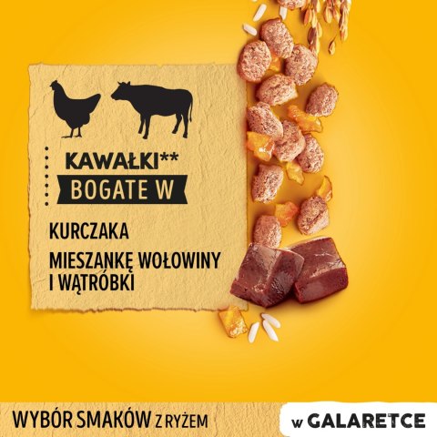 Pedigree Mokra Karma Dla Szczeniąt W Galaretce (Z Kurczakiem I Ryżem, Z Wołowiną I Ryżem) 4x100g Pedigree Mokra Karma Dla Szczeniąt W Galaretce (Z Kurczakiem I Ryżem, Z Wołowiną I Ryżem) 4x100g