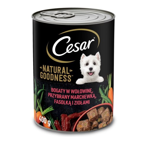 Cesar Natural Goodness Bogata W Wołowinę, Przybrana Marchewką, Fasolką I Ziołami 400g Cesar Natural Goodness Bogata W Wołowinę, Przybrana Marchewką, Fasolką I Ziołami 400g
