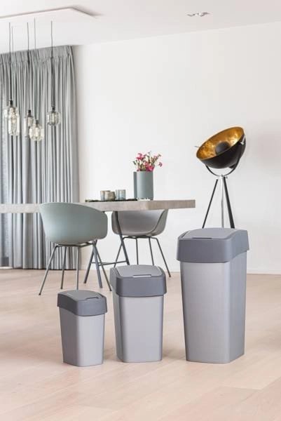 Curver Flip Bin Kosz Na Śmieci Szaro-Grafitowy 10l Curver Flip Bin Kosz Na Śmieci Szaro-Grafitowy 10l