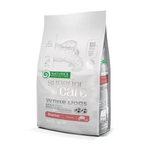 Nature's Protection Superior Care White Dogs Grain Free Salmon Starter All Breeds 1,5kg Nature's Protection Superior Care White Dogs Grain Free Salmon Starter All Breeds 1,5kg