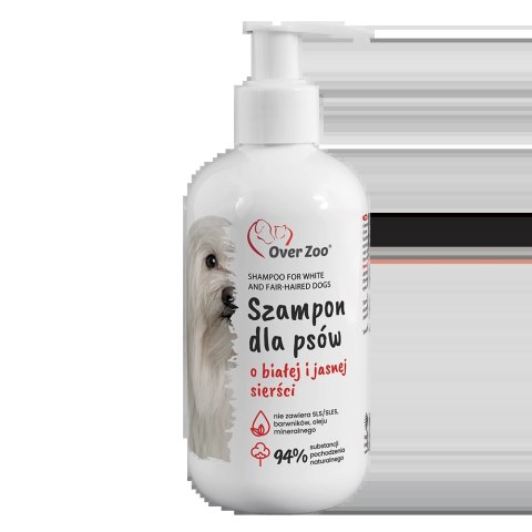 OVER ZOO Szampon Dla Psów Do Sierści Białej I Jasnej 250ml OVER ZOO Szampon Dla Psów Do Sierści Białej I Jasnej 250ml