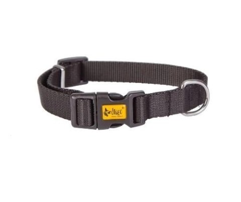 Dingo Obroża Z Taśmy Z Plastikowym Zapięciem Dla Psa Czarna 45cm