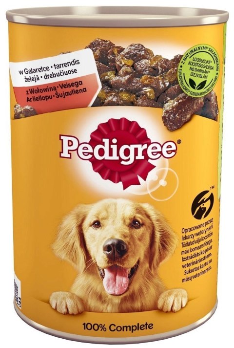 Pedigree Mokra Karma Dla Dorosłych Psów Z Wołowiną W Galarecie Puszka 400g Pedigree Mokra Karma Dla Dorosłych Psów Z Wołowiną W Galarecie Puszka 400g