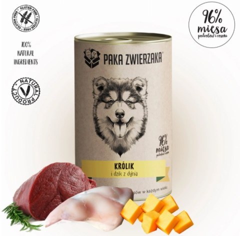 Paka Zwierzaka Królik I Dzik Z Dynią 400g Paka Zwierzaka Królik I Dzik Z Dynią 400g