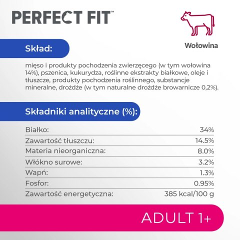 Perfect Fit™ - sucha karma pełnoporcjowa dla dorosłych kotów, bogata w wołowinę 7kg Perfect Fit™ - sucha karma pełnoporcjowa dla dorosłych kotów, bogata w wołowinę 7kg