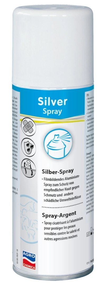 Kerbl Aluminiowy Spray Do Ochrony Skóry Silver Spray 200ml Kerbl Aluminiowy Spray Do Ochrony Skóry Silver Spray 200ml