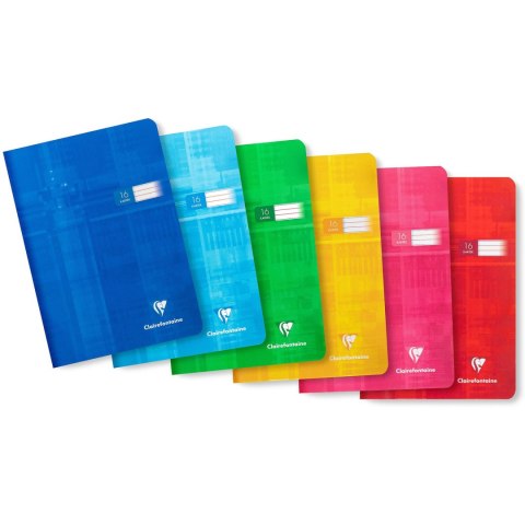 Zeszyt A5 16 kartek linia podwójna kolorowa 90g mix kolorów 63529AMXC CLAIREFONTAINE Zeszyt A5 16 kartek linia podwójna kolorowa 90g mix kolorów 63529AMXC CLAIREFONTAINE
