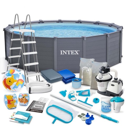Basen ogrodowy stelażowy 478 x 124 cm 21w1 INTEX 26384 + hulajnoga GRATIS Basen ogrodowy stelażowy 478 x 124 cm 21w1 INTEX 26384 + hulajnoga GRATIS