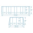 Basen ogrodowy stelażowy 610 x 366 x 122 cm 13w1 Bestway 56719N