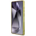 Guess 4G Glitter Triangle Buttons MagSafe - Etui do Samsung Galaxy S25 Ultra (brązowy)