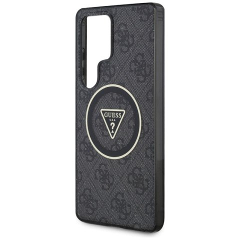 Guess 4G Glitter Triangle Buttons MagSafe - Etui do Samsung Galaxy S25 Ultra (czarny) Guess 4G Glitter Triangle Buttons MagSafe - Etui do Samsung Galaxy S25 Ultra (czarny)