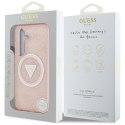 Guess 4G Glitter Triangle Buttons MagSafe - Etui do Samsung Galaxy S25 (różowy)