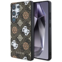 Guess 4G Printed Colored Peony Pattern MagSafe - Etui do Samsung Galaxy S25 Ultra (brązowy)