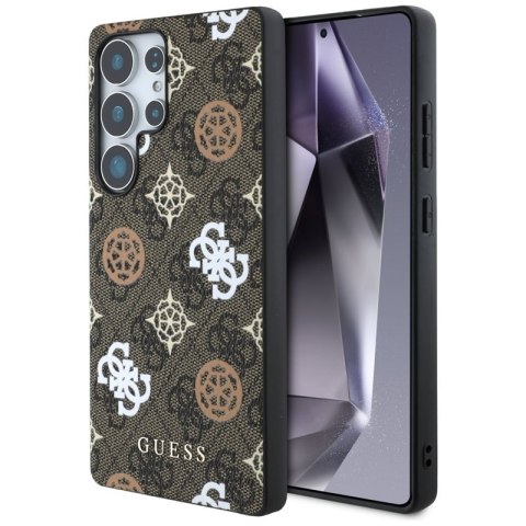 Guess 4G Printed Colored Peony Pattern MagSafe - Etui do Samsung Galaxy S25 Ultra (brązowy) Guess 4G Printed Colored Peony Pattern MagSafe - Etui do Samsung Galaxy S25 Ultra (brązowy)