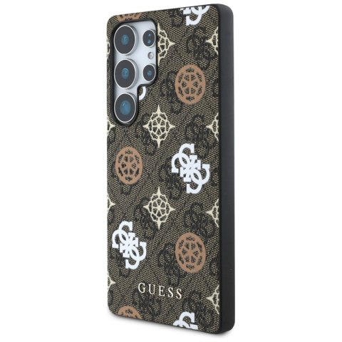 Guess 4G Printed Colored Peony Pattern MagSafe - Etui do Samsung Galaxy S25 Ultra (brązowy) Guess 4G Printed Colored Peony Pattern MagSafe - Etui do Samsung Galaxy S25 Ultra (brązowy)