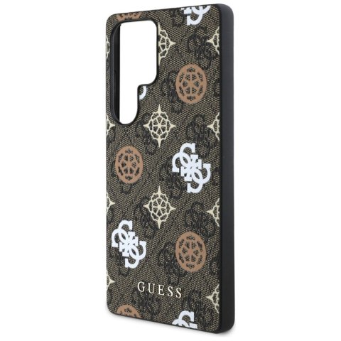 Guess 4G Printed Colored Peony Pattern MagSafe - Etui do Samsung Galaxy S25 Ultra (brązowy) Guess 4G Printed Colored Peony Pattern MagSafe - Etui do Samsung Galaxy S25 Ultra (brązowy)