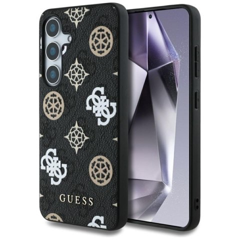 Guess 4G Printed Colored Peony Pattern MagSafe - Etui do Samsung Galaxy S25 (czarny) Guess 4G Printed Colored Peony Pattern MagSafe - Etui do Samsung Galaxy S25 (czarny)