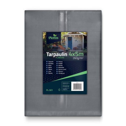 Plandeka 500 x 400 cm 260 g/m2 Plonos PL-501 Plandeka 500 x 400 cm 260 g/m2 Plonos PL-501