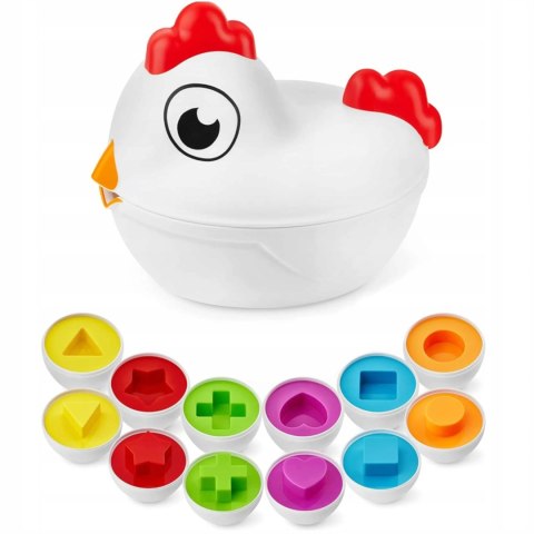 Układanka sorter jajka Montessori kolory DF18 Układanka sorter jajka Montessori kolory DF18