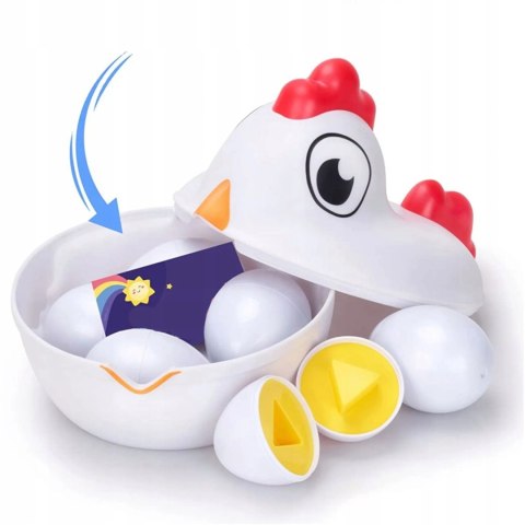 Układanka sorter jajka Montessori kolory DF18 Układanka sorter jajka Montessori kolory DF18