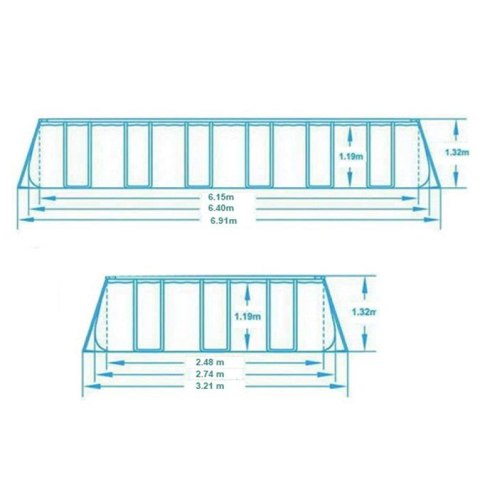 Basen ogrodowy stelażowy 640 x 274 x 132 cm 12w1 Bestway 5612B Basen ogrodowy stelażowy 640 x 274 x 132 cm 12w1 Bestway 5612B