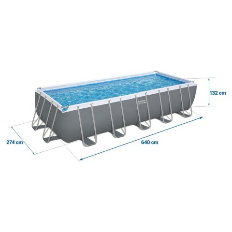Basen ogrodowy stelażowy 640 x 274 x 132 cm 12w1 Bestway 5612B Basen ogrodowy stelażowy 640 x 274 x 132 cm 12w1 Bestway 5612B