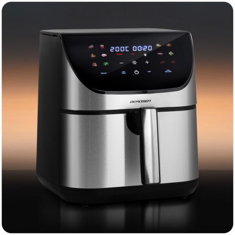 Frytkownica beztłuszczowa Air fryer Berdsen BD-659 srebrna Frytkownica beztłuszczowa Air fryer Berdsen BD-659 srebrna