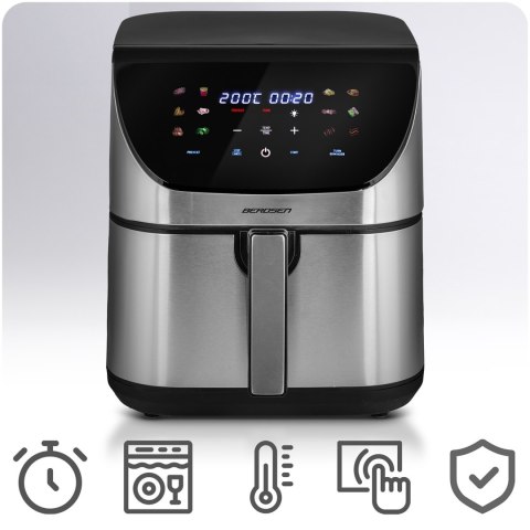 Frytkownica beztłuszczowa Air fryer Berdsen BD-659 srebrna Frytkownica beztłuszczowa Air fryer Berdsen BD-659 srebrna