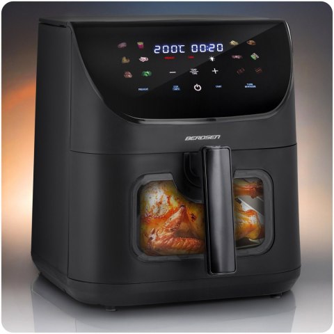Frytkownica beztłuszczowa Air fryer Berdsen BD-660 czarna Frytkownica beztłuszczowa Air fryer Berdsen BD-660 czarna