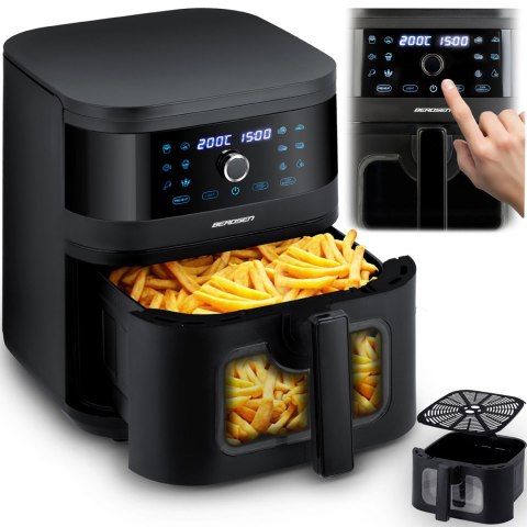 Frytkownica beztłuszczowa Air fryer Berdsen BD-661 czarna Frytkownica beztłuszczowa Air fryer Berdsen BD-661 czarna