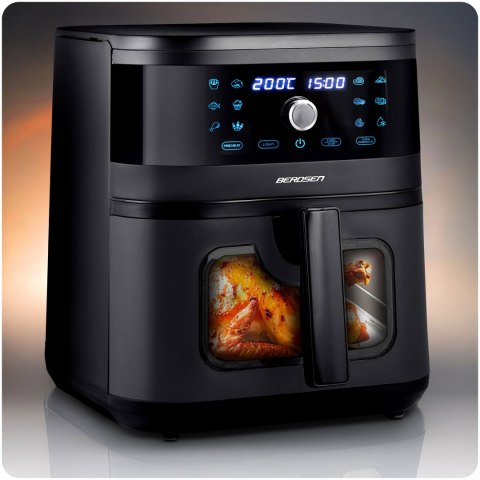 Frytkownica beztłuszczowa Air fryer Berdsen BD-661 czarna Frytkownica beztłuszczowa Air fryer Berdsen BD-661 czarna