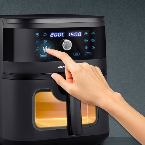 Frytkownica beztłuszczowa Air fryer Berdsen BD-661 czarna Frytkownica beztłuszczowa Air fryer Berdsen BD-661 czarna