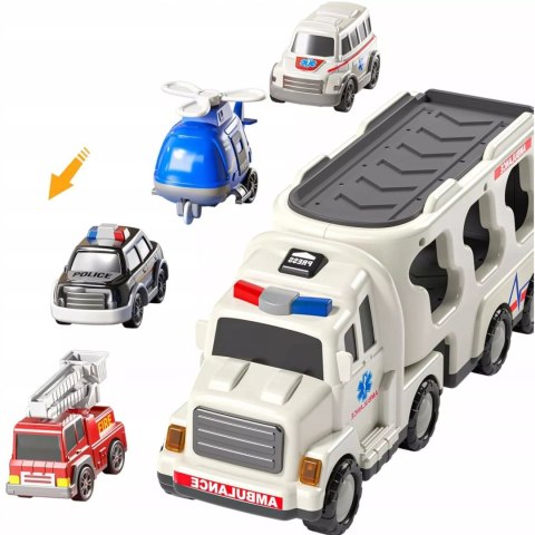 Zestaw laweta autka ambulans straż tir policja dźwięk światło SX600-21A Zestaw laweta autka ambulans straż tir policja dźwięk światło SX600-21A