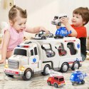 Zestaw laweta autka ambulans straż tir policja dźwięk światło SX600-21A
