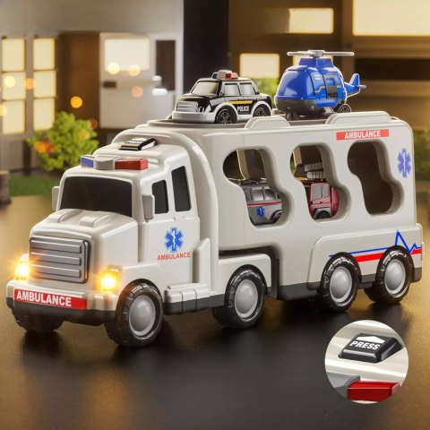 Zestaw laweta autka ambulans straż tir policja dźwięk światło SX600-21A Zestaw laweta autka ambulans straż tir policja dźwięk światło SX600-21A