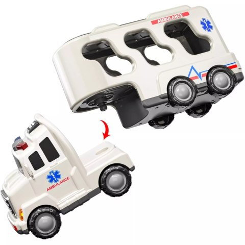 Zestaw laweta autka ambulans straż tir policja dźwięk światło SX600-21A Zestaw laweta autka ambulans straż tir policja dźwięk światło SX600-21A