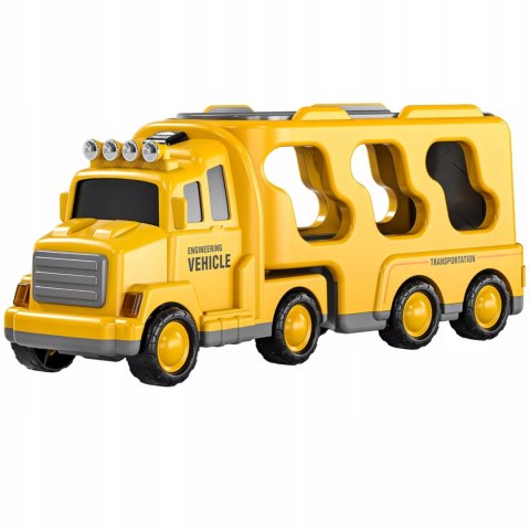 Zestaw laweta transportowa autka budowlane koparka dźwięk światło SX700-10 Zestaw laweta transportowa autka budowlane koparka dźwięk światło SX700-10