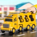 Zestaw laweta transportowa autka budowlane koparka dźwięk światło SX700-10