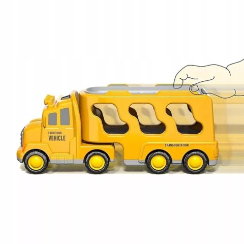 Zestaw laweta transportowa autka budowlane koparka dźwięk światło SX700-10 Zestaw laweta transportowa autka budowlane koparka dźwięk światło SX700-10