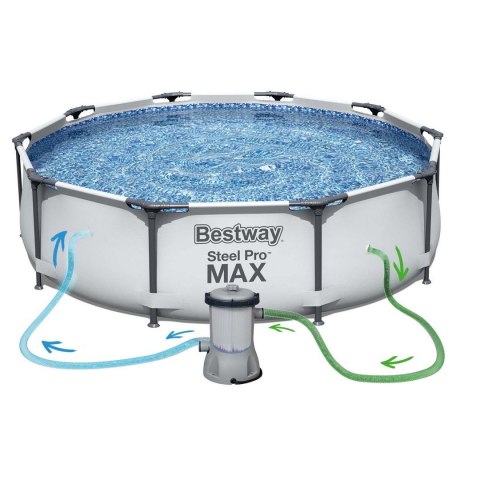 Basen ogrodowy stelażowy 305 x 76 cm 9w1 Bestway 56408 Basen ogrodowy stelażowy 305 x 76 cm 9w1 Bestway 56408