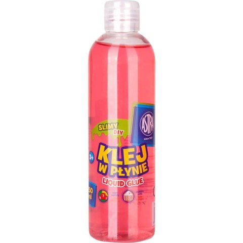 Klej w płynie transparentny ASTRA 250ml różowy 401119008 Klej w płynie transparentny ASTRA 250ml różowy 401119008