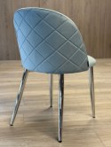Krzesło tapicerowane GLORIA LIGHT BLUE VELVET SILVER