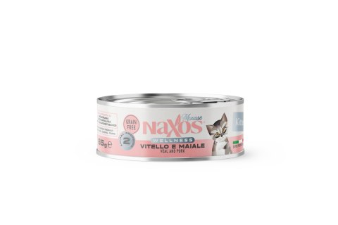 NAXOS CAT Puszka dla kociąt smaku cilęciny i wieprzowiny 85g Naxos