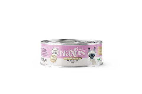 NAXOS CAT STERILIZED MONO Puszka dla kotów sterylizowanych o smaku wieprzowiny 85g Naxos